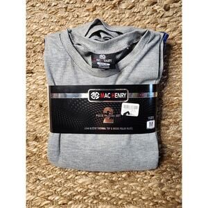 MAC HENRY Mens Pajamas Set 2 Piece Thermal Long Sleeve Shirt Fleece Pants Gift